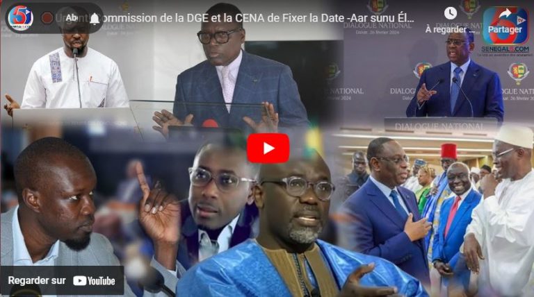 🛑Urgent! Commission de la DGE et la CENA de Fixer la Date -Aar sunu Élection Ville Morte à Dakar