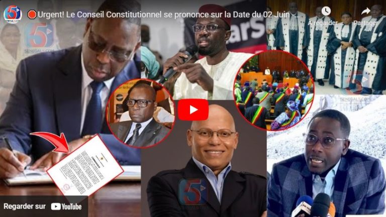 🛑Urgent! Le Conseil Constitutionnel se prononce sur la Date du 02 Juin -Macky assure la Transition…