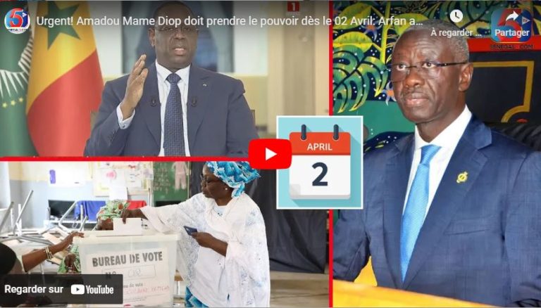 Urgent! Amadou Mame Diop doit prendre le pouvoir dès le 02 Avril: Arfan argue