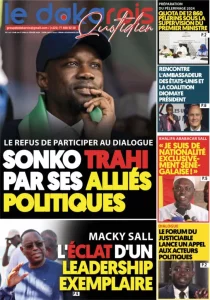 Une des journaux du samedi 24 février 2024
