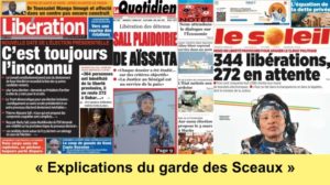 Une des journaux du mercredi 21 février 2024