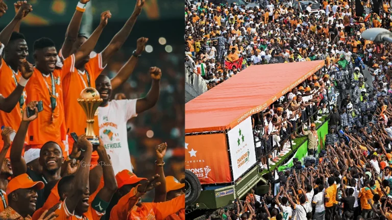 Les images folles de la parade des champions de la CAN 2023 (VIDEO)