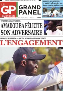 Une des journaux du mardi 26 mars 2024