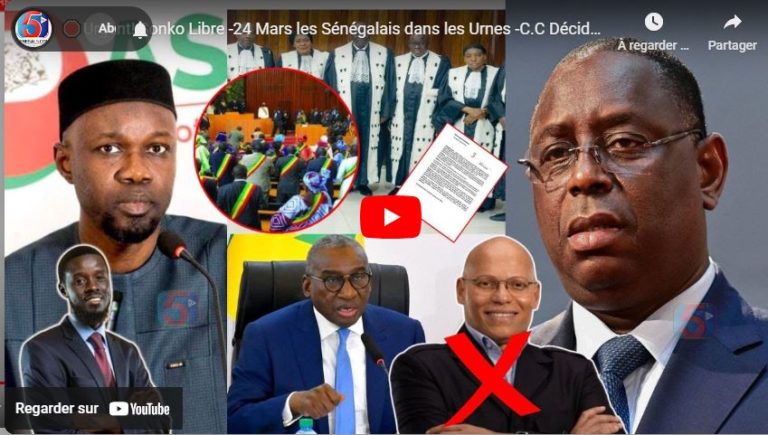 🛑Urgent! Sonko Libre -24 Mars les Sénégalais dans les Urnes -C.C Décide -Macky Dissout -Amnistie