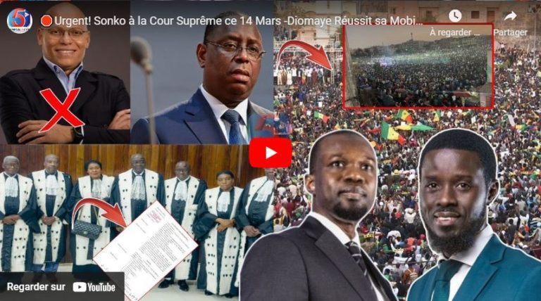 🛑Urgent! Sonko à la Cour Suprême ce 14 Mars -Diomaye Réussit sa Mobilisation et Privé à la RTS