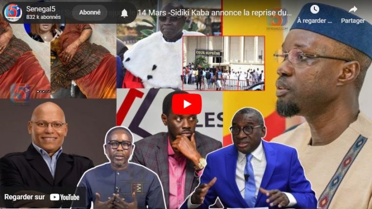 🛑Urgent! Sonko sera rejugé le 14 Mars -Sidiki Kaba annonce la reprise du Processus -État MNF Stable