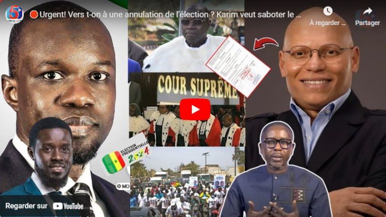 🛑Urgent! Vers t-on à une annulation de l’élection ? Karim veut saboter le Processus -Décision C.C