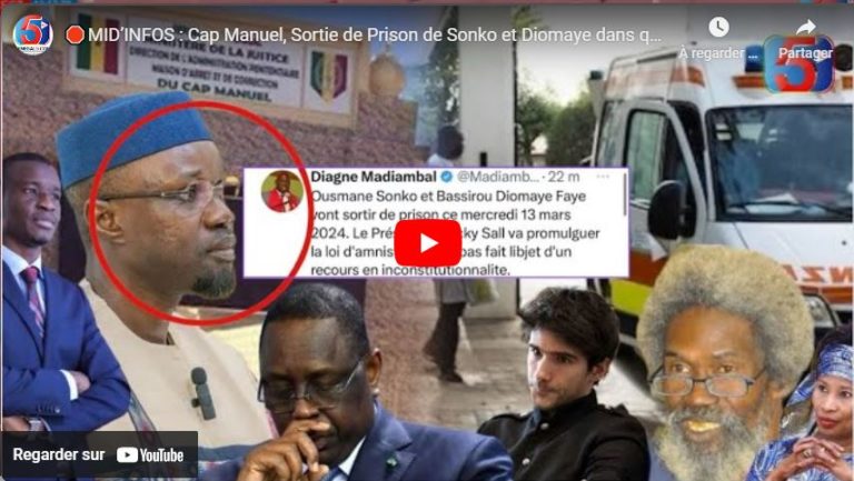 🛑MID’INFOS : Cap Manuel, Sortie de Prison de Sonko et Diomaye dans quelques instants? Madiambal