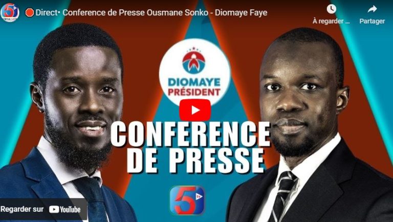 🛑Direct• Conference de Presse Ousmane Sonko - Diomaye Faye