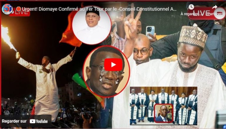 🛑Urgent! Diomaye Confirmé au 1er Tour par le -Conseil Constitutionnel Attendu ce Vendredi -Tendances