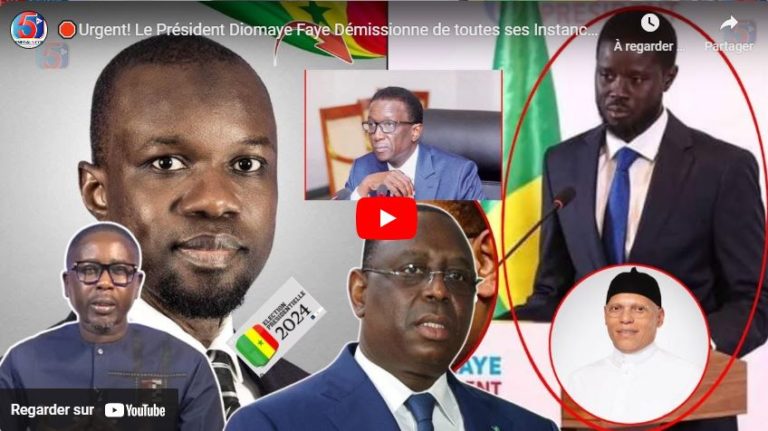 🛑Urgent! Le Président Diomaye Faye Démissionne de toutes ses Instances à Pastéf-Passation de Service