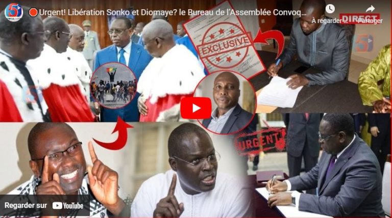 🛑Urgent! Libération Sonko et Diomaye? le Bureau de l’Assemblée Convoqué en Urgence -C.C Reagira…