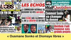 Une des journaux du vendredi 15 mars 2024