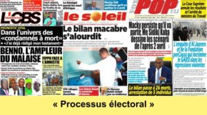 Une des journaux du vendredi 1er mars 2024