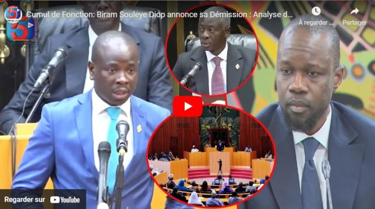 Cumul de Fonction: Biram Souleye Diop annonce sa Démission : Analyse de Yahya Sadio de Pastéf