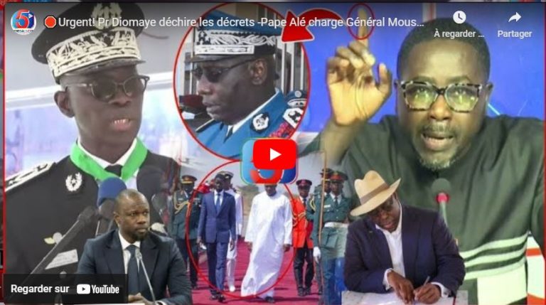 🛑Urgent! Pr Diomaye déchire les décrets -Pape Alé charge Général Moussa-Sonko défié par l'Assemblée