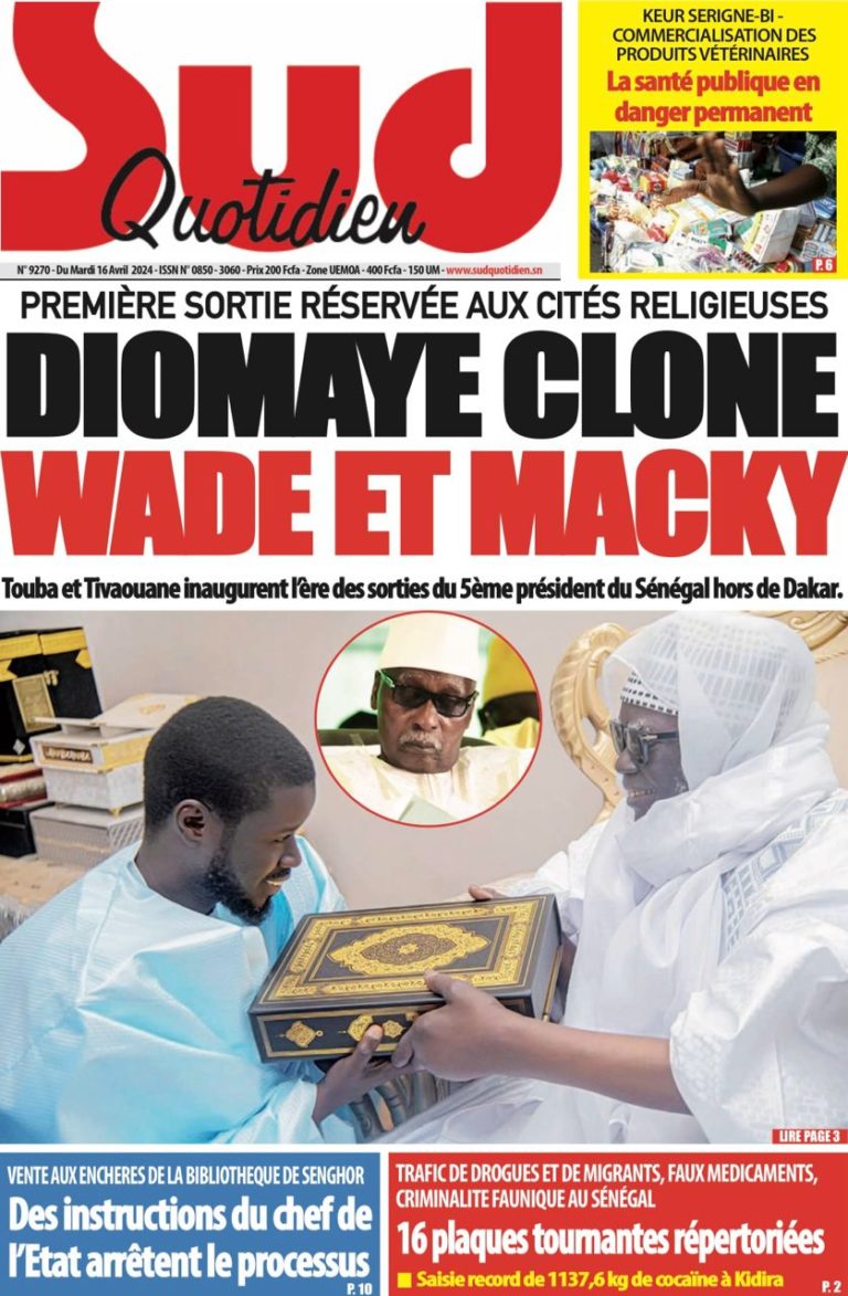 La Une de journaux du mardi 16 avril 2024