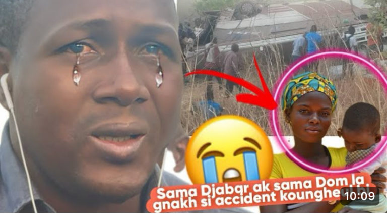 (Vidéo) – Accidënt Koungheul- Les chaudes larmes de ce père de famille: «Sama doom bou am 8 mois ak sama diabar nio déh »