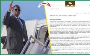 Lettre d’Adieu Du Président Macky Sall Aux Camarades Républicains