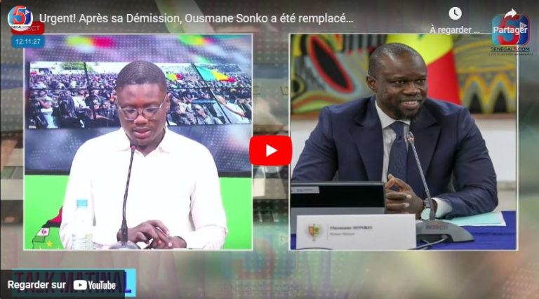 Urgent! Après sa Démission, Ousmane Sonko a été remplacé…