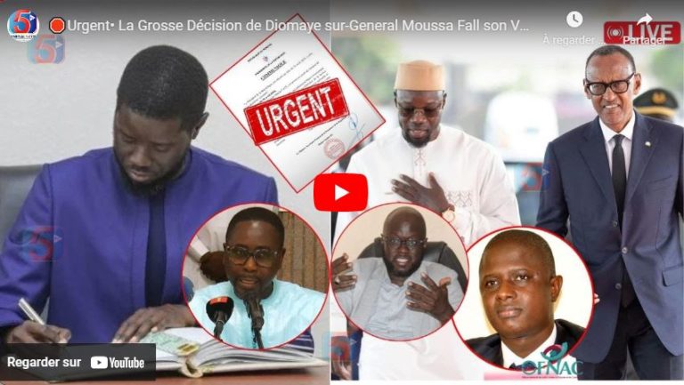 🛑Urgent• La Grosse Décision de Diomaye sur-General Moussa Fall son Verdict avec Guy-Sonko une Nouvel