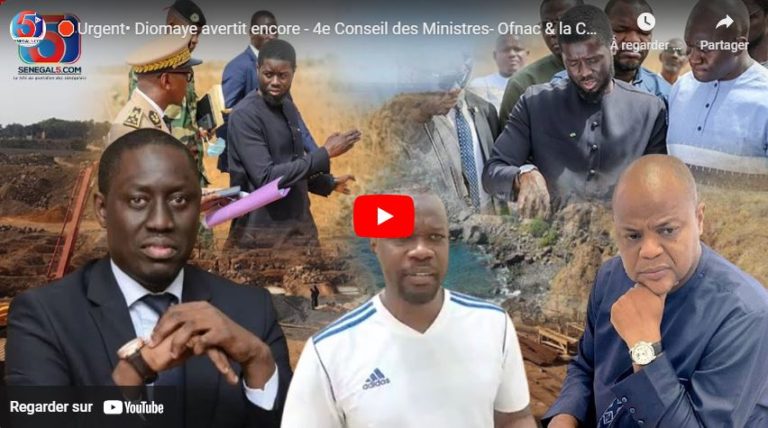 🛑Urgent• Diomaye avertit encore - 4e Conseil des Ministres- Ofnac & la C.C sortent les cafards....