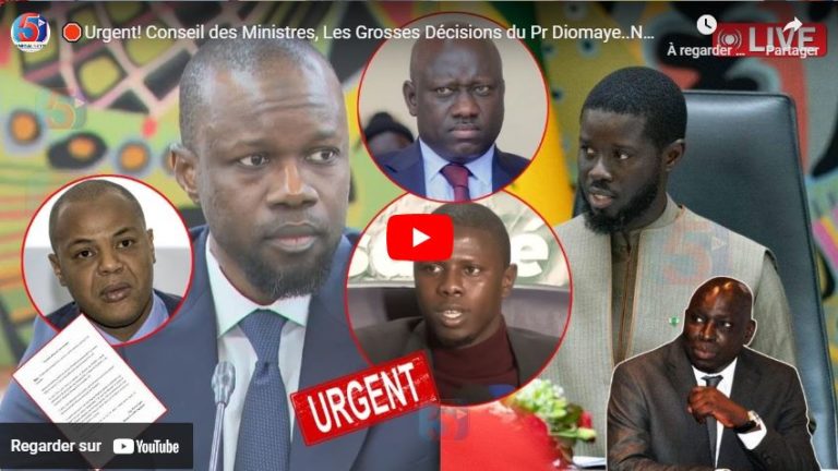 🛑Urgent! Conseil des Ministres, Les Grosses Décisions du Pr Diomaye..Ngagne Demba Touré Directeur..