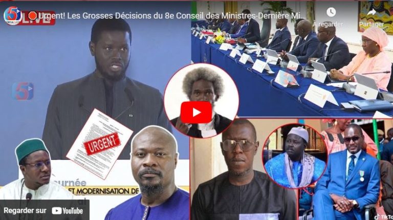 🛑Urgent! Les Grosses Décisions du 8e Conseil des Ministres-Dernière Minute Dora Gueye Déféré-CDC…