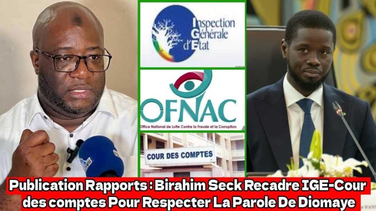 Exécution des rapports de l'IGE: Birahim Seck presse Diomaye Faye