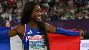 Cyréna Samba-Mayela, championne d'Europe du 100 m haies avec un nouveau temps canon