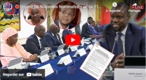 🛑Urgent! De Nouvelles Nominations en ce 11e Conseil des Ministres? Sonko en DPG-Mimi Touré Tape