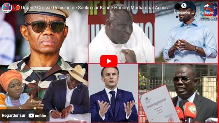 🛑Urgent! Grosse Décision de Sonko sur-Kandé Honoré-Madiambal Accuse-Mimi Tacle Macky: Matinal