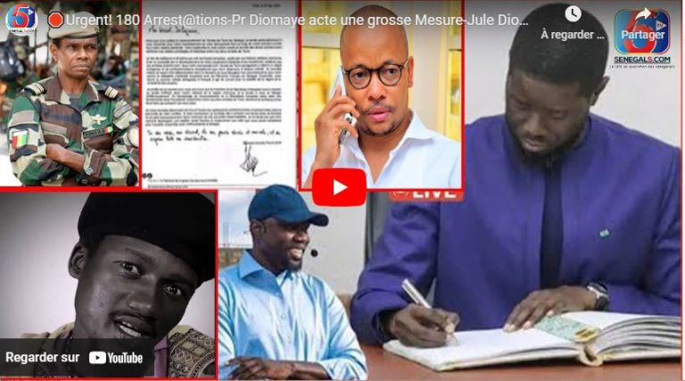 🛑Urgent! 180 Arrest@tions-Pr Diomaye acte une grosse Mesure-Jule Diop applaudit-Sonko et la Presse…
