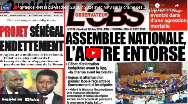 🔴Revue de Presse du Vendredi 28 Juin 2024 avec MKS sur la chaîne des valeurs Mourchid Tv.