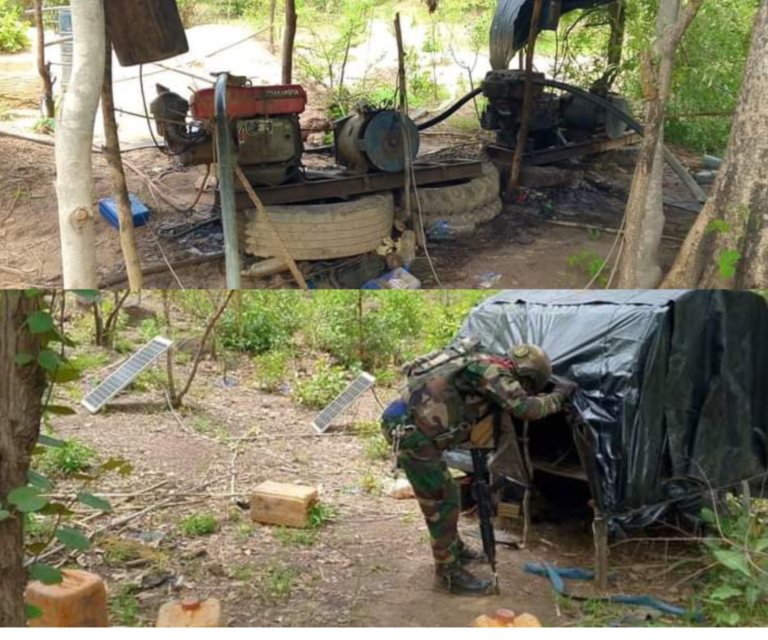 Lutte contre l'exploitation irrégulière d'or : L’armée démantèle un site d’orpaillage clandestin