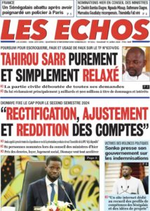 Découvrez les Unes des journaux sénégalais du vendredi 19 juillet 2024