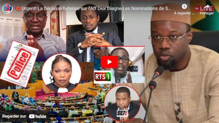 🛑Urgent! La Décision Retenue sur l’Aff Dior Diagne-Les Nominations de Sonko au Primature-Diomaye