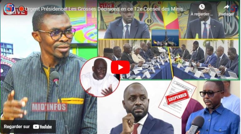 🛑Urgent Présidence! Les Grosses Décisions en ce 12e Conseil des Ministres-Aliou Sall quitte Apr