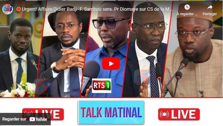 🛑Urgent! Affaire Didier Badji- F. Sambou sera..Pr Diomaye sur CS de la Magistrature, Sonko à s Louis