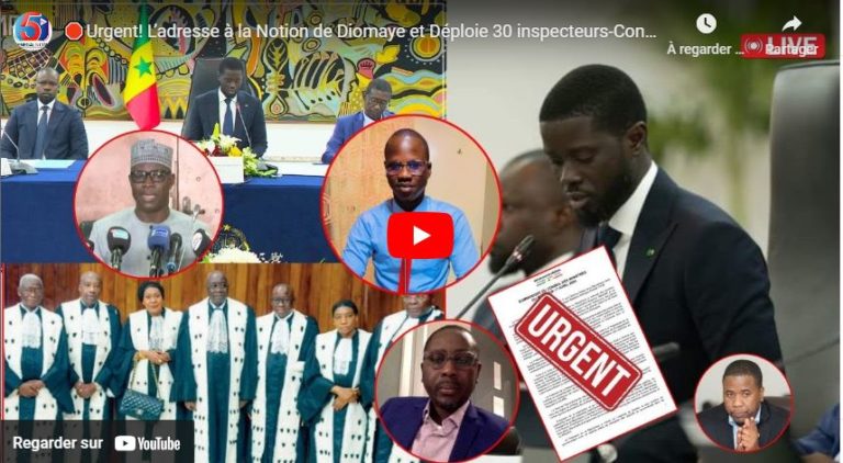 🛑Urgent! L’adresse à la Notion de Diomaye et Déploie 30 inspecteurs-Constitution-Comité Sonko