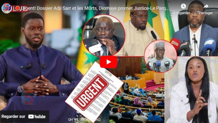 🛑Urgent! Dossier Adji Sarr et les M0rts, Diomaye promet Justice-Le Parquet fouille-DPG Sonko-Bougane