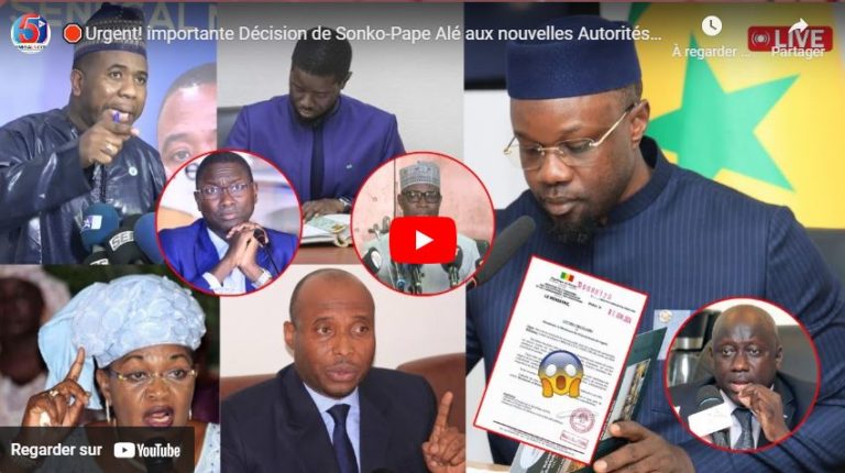 🛑Urgent! importante Décision de Sonko-Pape Alé aux nouvelles Autorités-105 Tonne Minutions