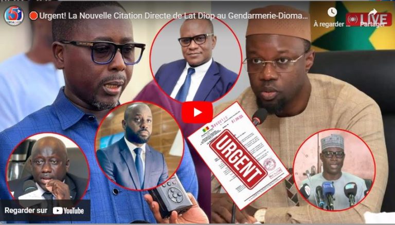 🛑Urgent! La Nouvelle Citation Directe de Lat Diop au Gendarmerie-Diomaye Décide-Sonko acte