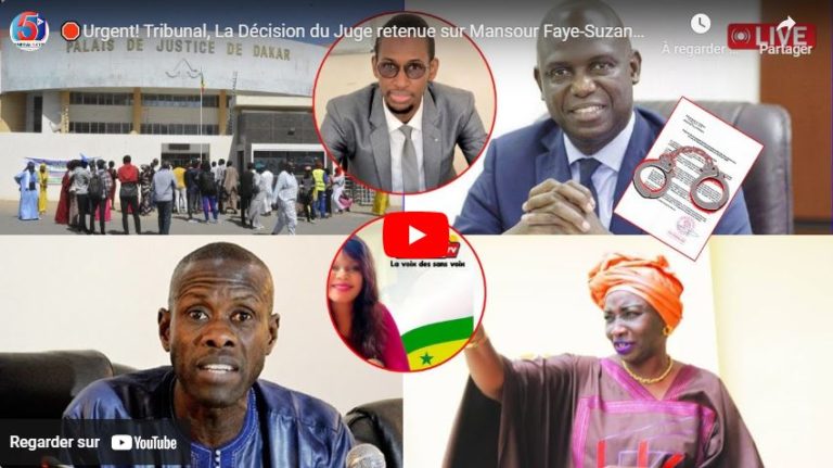 🛑Urgent! Tribunal, La Décision du Juge retenue sur Mansour Faye-Suzanne en Garde à vue-Anita