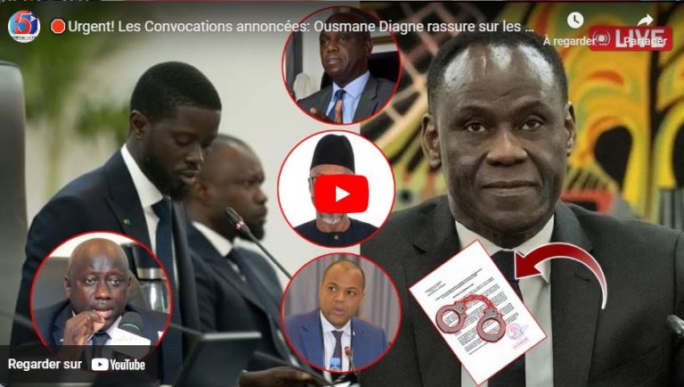 🛑Urgent! Les Convocations annoncées: Ousmane Diagne rassure sur les Rapports-Sonko attaque la France