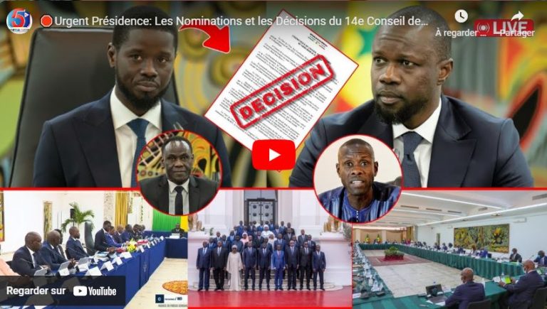 🛑Urgent Présidence: Les Nominations et les Décisions du 14e Conseil des Ministres?Convocations Rappo