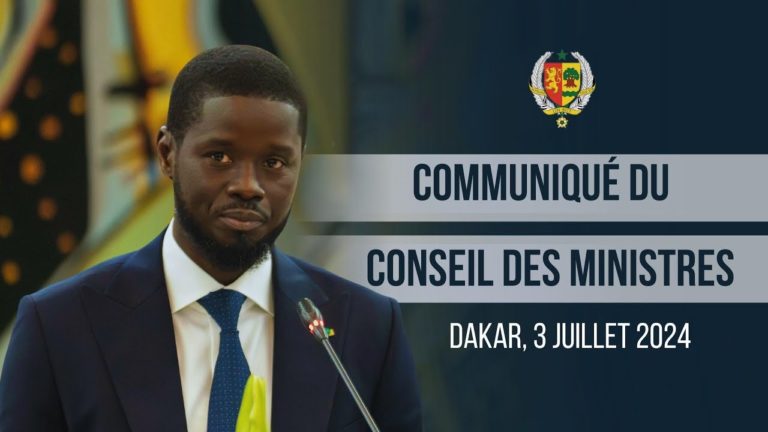 Communique du conseil des ministres du Mercredi 03 Juillet 2024