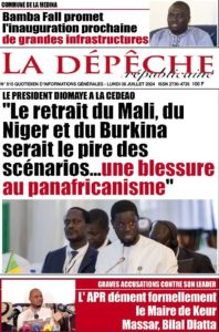 Découvrez les Unes des journaux sénégalais du lundi 08 juillet 2024
