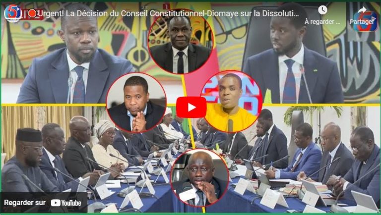 🛑Urgent! La Décision du Conseil Constitutionnel-Diomaye sur la Dissolution de l’Assemblée-Mansour Fa