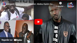 Urgent! Après son Arrestation: Abdou Karim Gueye prévient les Nouvelles Autorités "l’intimidation…"